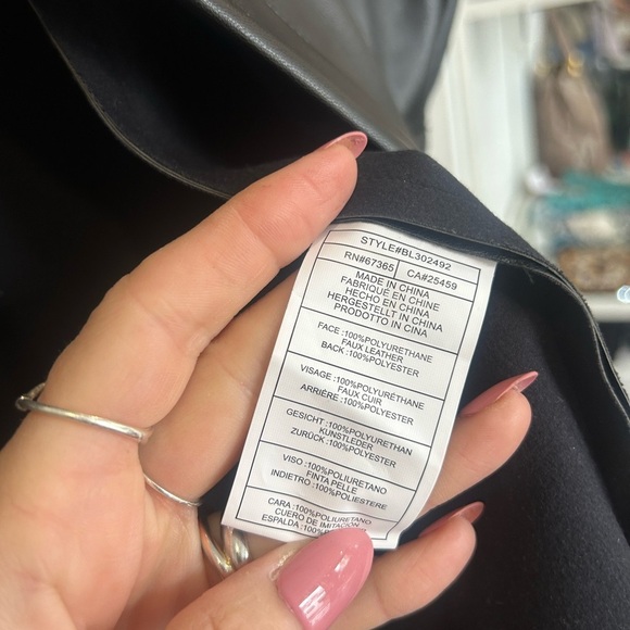 Steve Madden faux Good Measure faux leather Shirt Jacket size XS NWT - Picture 5 of 5